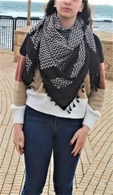 img 1 attached to Palestinian Keffiyeh Shemagh Handmade Tactical Women's Accessories in Scarves & Wraps