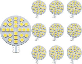 img 4 attached to 💡 GRV T10 921 194 LED Лампа (второе поколение) Упаковка из 10 штук - сверхяркая переменного тока/постоянного тока 12-24 В для дома на колесах, лодки, ландшафта, светильников внутреннего освещения потолка - холодный белый, лампа 24-5050 SMD