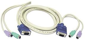 img 3 attached to 🔌 C2G/Cables to Go 23473 3-in-1 HD15 VGA Male to Male + PS/2 Male to Male KVM Cable (6 Feet)