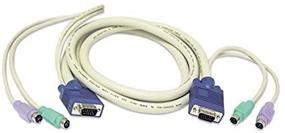 img 4 attached to 🔌 C2G/Cables to Go 23473 3-in-1 HD15 VGA Male to Male + PS/2 Male to Male KVM Cable (6 Feet)