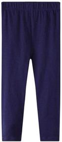 img 2 attached to 👧 Girls' Clothing 3-Pack Cotton Leggings - Casual Stretch Leggings