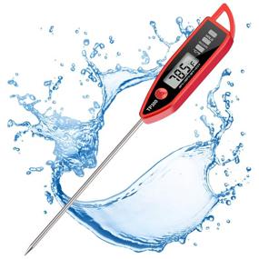 img 4 attached to AikTryee Instant Read Meat Thermometer - Food, Cooking, and Candy Thermometer for Kitchen - Fahrenheit/Celsius(℉/℃) Switch - Ideal for Oil, Deep Fry, BBQ, Grill, and Smoker Thermometer