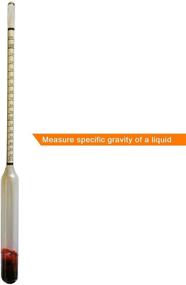 img 2 attached to 🍺 Triple Scale Hydrometer Kit for Homebrewing Enthusiasts. Ideal for Beer, Wine, Juice, Cider. Effortlessly Measure Specific Gravity, BRIX, and Potential Alcohol. Complete with Test Tube. An Essential Tool for Crafting Superior Brews!