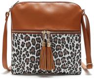 🐆 leopard print crossbody bag in nabegum style – cheetah animal handbag vegan leather purse logo