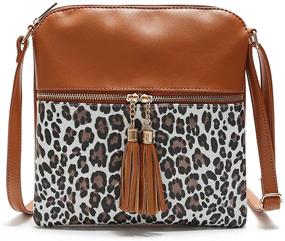 img 4 attached to 🐆 Leopard Print Crossbody Bag in Nabegum Style – Cheetah Animal Handbag Vegan Leather Purse