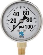 🔍 zenport lpg100 glycerin pressure gauge by zen tek logo