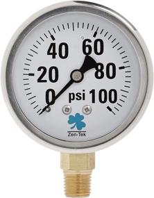 img 4 attached to 🔍 Zenport LPG100 Glycerin Pressure Gauge by Zen Tek