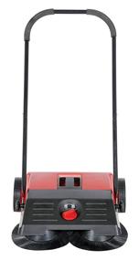 img 2 attached to 🧹 Vestil JAN-SM Manual Push Floor Sweeper: Steel Handle, 21-1/4" Width, 24" Length in Black and Red