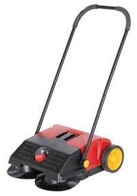 img 3 attached to 🧹 Vestil JAN-SM Manual Push Floor Sweeper: Steel Handle, 21-1/4" Width, 24" Length in Black and Red