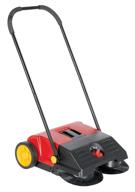 🧹 vestil jan-sm manual push floor sweeper: steel handle, 21-1/4" width, 24" length in black and red logo