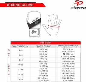 img 3 attached to Starpro T20 Boxing Gloves: Powerful Punches, Swift KOs | Multiple Colors 🥊 | Kickboxing & Boxing Training Gloves | 16 oz & Other Sizes Available