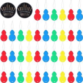 img 4 attached to Plastic Threaders Gourd Shaped 30 Count Assorted