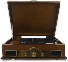 img 3 attached to 🎶 Discover the Pyle PTT30WD (Brown): Bluetooth Enabled Classic Vintage Turntable with Record Player Speaker System, USB to PC Conversion, Vinyl to Digital MP3, AUX, RCA, AM FM Radio – Retro Briefcase Style