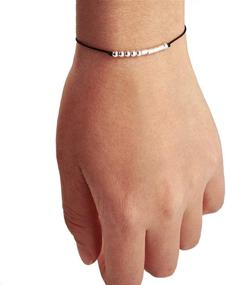 img 2 attached to 🎁 Suyi Morse Code Bracelet: Perfect Birthday Gift for Women and Girls in All Ages 12-80