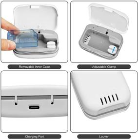 img 2 attached to 🦷 Convenient and Sanitary Portable Mini UVC Toothbrush Sterilizer Case: Ideal for Travel and Home Use (White)