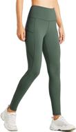 warm and comfortable women's fleece lined leggings for winter yoga and running with pockets логотип