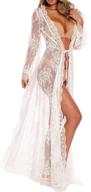 🌺 stylish lace floral maxi beach dress: the perfect swimwear bikini cover-up for women by vivilover logo