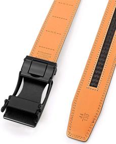 img 2 attached to 👨 Ratchet Brilliant Leather Adjustable Casual Men's Accessories & Belts