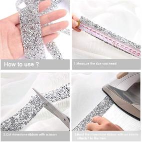 img 1 attached to 💎 Sparkling Crystal Rhinestone Ribbon Rolls - DIY Crafts, Car Decorations, and More!