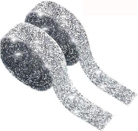 img 4 attached to 💎 Sparkling Crystal Rhinestone Ribbon Rolls - DIY Crafts, Car Decorations, and More!