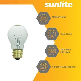 img 2 attached to Sunlite 40W A15 Incandescent Appliance Light Bulb, Medium Base 🔆 (E26), 320 Lumens, Dimmable, Clear Finish, Mercury-Free, 2600K Warm White, 1 Count