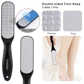 img 2 attached to 🦶 Get Smooth Feet with 15-Piece Foot Scrubber Pedicure Kit, Elegant Colossal Foot Rasp File and Callus Remover Tool, Effective Dead Skin Remover for Wet and Dry Feet, Premium Surgical Grade Stainless Steel Files (black)