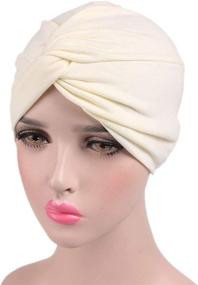 img 2 attached to 🧢 YFJH Chemo Sleep Turban Headwear Scarf Beanie Cap Hat: A Stylish Solution for Cancer Patients Experiencing Hair Loss