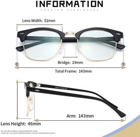img 2 attached to 👓 Kimorn KS052: Semi Rimless Blue Light Blocking Glasses, Unisex Eyewear with Blue Ray Filter Lens