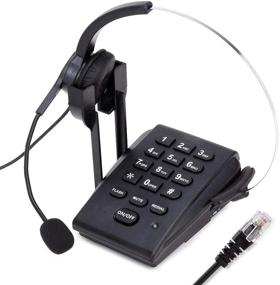 img 4 attached to 📞 TelPal Dialpad Corded Telephone [Call Center] with Noise Cancelling RJ9 Headset: Perfect for Small Offices and Home-Based Agents - Includes PC Recording Feature