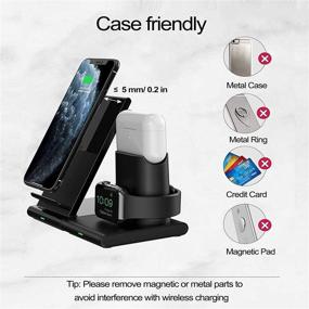 img 2 attached to 🔋 Hoidokly 3-in-1 Wireless Charging Station Dock for iPhone 12 Pro Max/12 Mini/11/XR/XS/X/8/8 Plus, iPhone Watch Series 6/SE/5/4/3/2, AirPods Pro/2 (with QC Adapter)