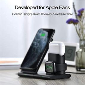 img 1 attached to 🔋 Hoidokly 3-in-1 Wireless Charging Station Dock for iPhone 12 Pro Max/12 Mini/11/XR/XS/X/8/8 Plus, iPhone Watch Series 6/SE/5/4/3/2, AirPods Pro/2 (with QC Adapter)