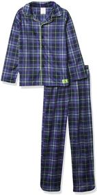 img 4 attached to 🌙 Calvin Klein Boys Sleepwear Set with Notch Color Top & Pajama Pants