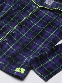 img 2 attached to 🌙 Calvin Klein Boys Sleepwear Set with Notch Color Top & Pajama Pants