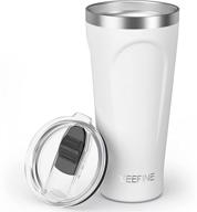 ☕ veefine insulated travel coffee mug - 16/20/30oz ergonomic design, dishwasher safe and bpa-free stainless steel tumbler, cup holder friendly логотип