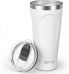 img 4 attached to ☕ VeeFine Insulated Travel Coffee Mug - 16/20/30oz Ergonomic Design, Dishwasher Safe and BPA-Free Stainless Steel Tumbler, Cup Holder Friendly