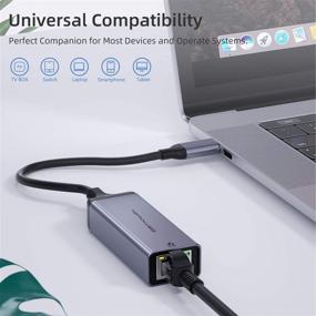 img 2 attached to 🔌 Адаптер Ethernet USB C - Bstxnwen Сетевой адаптер USB Type C к Гигабитному RJ45 LAN 10/100/1000 Мбит/с для Nintendo Switch, MacBook, XPS, Surface Pro, ноутбука, ПК