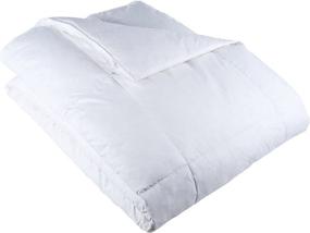 img 4 attached to Lavish Home Full/Queen White Down Alternative Comforter - Hypoallergenic Microfiber Cover, Baffle Box Stitched Fluffy Bedspread, All Season Blanket