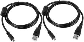 img 2 attached to 📷 2-Pack USB Battery Charger Data Sync Cable Power Cord for Sony Cybershot DSC-W800 W810 W830 W330 DSC-TF1 Camera, DSC-W710, DSC-W730s/b/p/r - by SN-RIGGOR