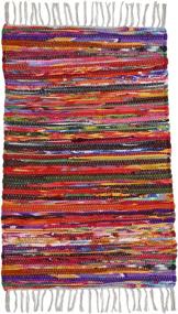 img 3 attached to 🌈 Colorful Hand-woven Small Chindi Rag Rug for Bedroom and Living Room Decor - Boho Bohemian Braided Carpet (Multicolor, 32x20 Inches)