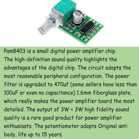 img 1 attached to Acxico 5Pcs Mini PAM8403 DC 5V Power Audio Amplifier Board - Digital 2 Channel 3W+3W Power Amp Module with Volume Control Potentiometer