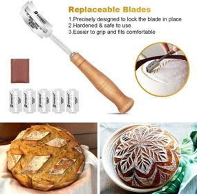 img 1 attached to 🍞 Набор для доказательства теста хлебной корзины Banneton - KAQINU 9-дюймовая и 10-дюймовая круглая форма для выпечки хлеба для сурдинки с лопатой для теста, ножом для хлеба, тканевой подкладкой Brotform, кистью для мазки - идеально для профессиональных и домашних пекарей.