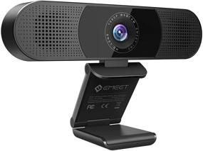 img 4 attached to 🎥 eMeet C980 Pro Webcam: 3-in-1 with Microphone, Speakers, and 4 Omnidirectional Microphones Arrays | 1080P | Noise Reduction | Plug & Play | Cover Included