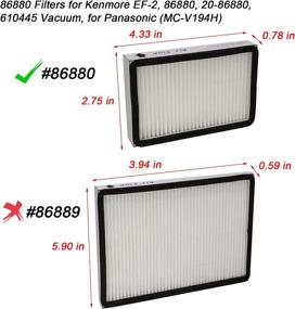 img 3 attached to 🔍 IOYIJOI 6 Pack Vacuum Cleaner Filters, compatible for Kenmore EF-2, 86880, 20-86880, 610445 and Panasonic (MC-V194H)