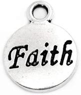 🔒 jgfinds 'faith' message charms, bulk 50 pack in silver tone: optimized for seo logo