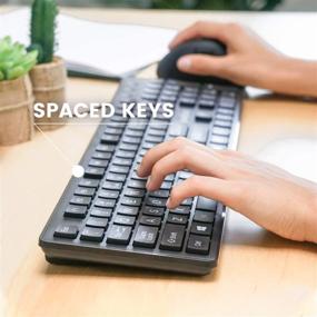 img 1 attached to 💻 Perixx PERIBOARD-117 Wired USB Keyboard with Chiclet Big Print Keys in Black – Standard US Layout, Enhanced SEO