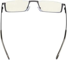 img 1 attached to 👓 Unisex Blue Light Filter Glasses for Reading and Computer Use - Stylish Half-rim Eyeglasses