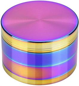 img 2 attached to 🌈 Rainbow Zinc Alloy Grinder - WEGRIND 2-Inch 4-Piece Spice Crusher