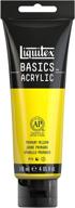 🟨 liquitex basics acrylic paint primary yellow 4-oz tube logo