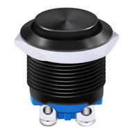 twidec / 16mm waterproof black metal shell momentary raised top push button switch 3a/12~250v spst 1no start button for car modification switch with 1-year quality assurance, m-16-bk-g logo