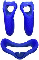 🔧 silicone cover, eye pad, and controller grip skin set for oculus quest vr headset - enhance your vr experience! logo